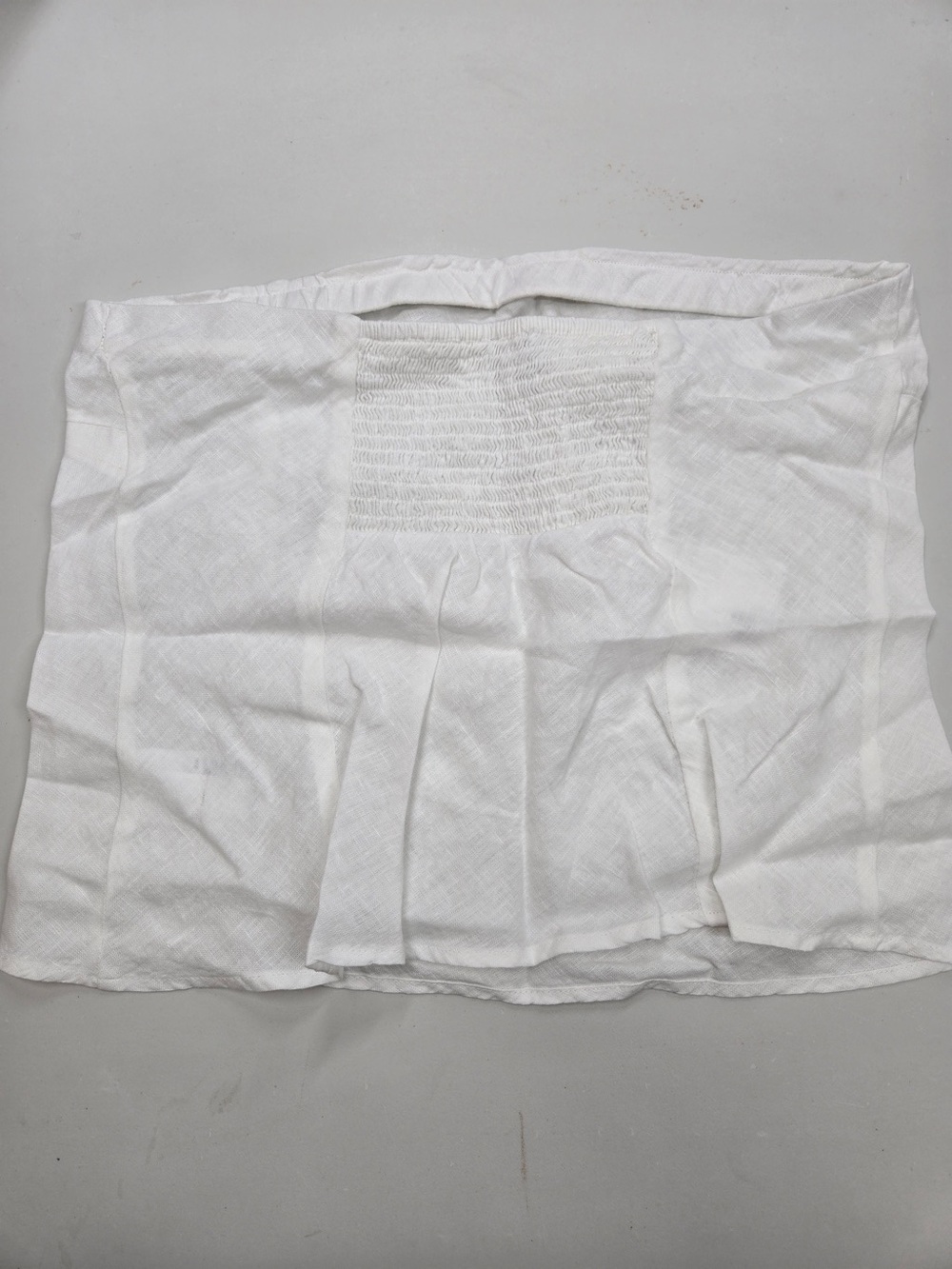NWT QUINCE 100% European Linen Strapless Top Large White 8065 - Picture 6 of 11